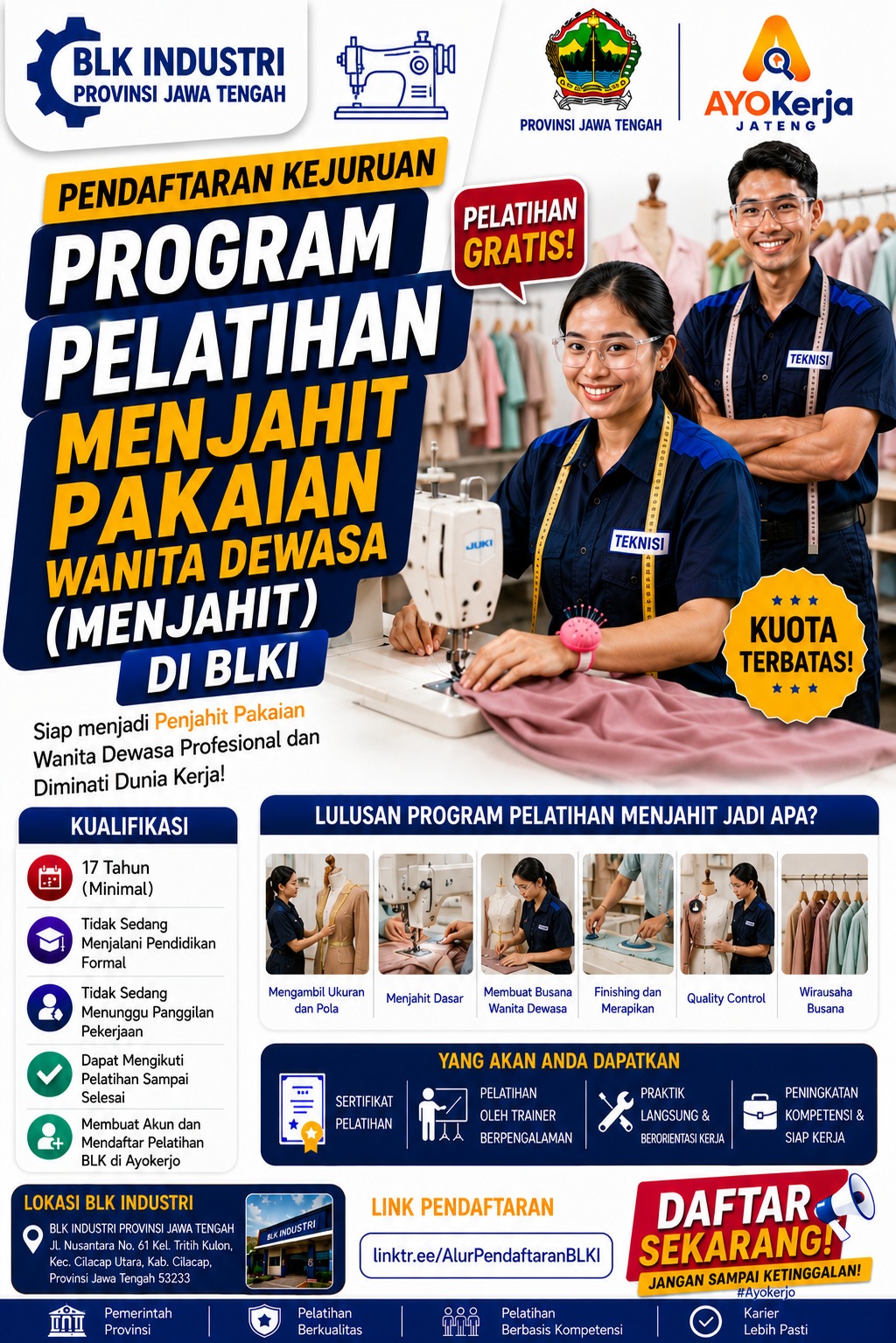 Menjahit Pakaian Wanita Dewasa